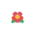 Rose flower icon in trendy linear style vector illustration.